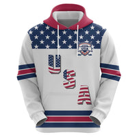 Custom USA Ice Hockey Zip Hoodie Sporty Style Go Champions