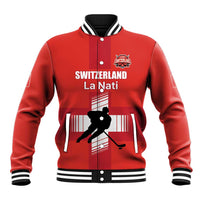Custom Switzerland Ice Hockey Baseball Jacket La Nati Go Champions