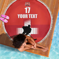 Custom Switzerland Ice Hockey Beach Blanket La Nati Go Champions