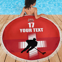 Custom Switzerland Ice Hockey Beach Blanket La Nati Go Champions