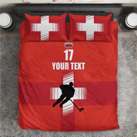 Custom Switzerland Ice Hockey Bedding Set La Nati Go Champions