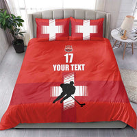 Custom Switzerland Ice Hockey Bedding Set La Nati Go Champions