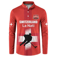 Custom Switzerland Ice Hockey Button Sweatshirt La Nati Go Champions