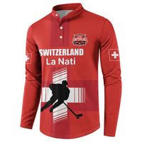 Custom Switzerland Ice Hockey Button Sweatshirt La Nati Go Champions