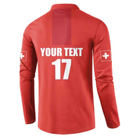 Custom Switzerland Ice Hockey Button Sweatshirt La Nati Go Champions