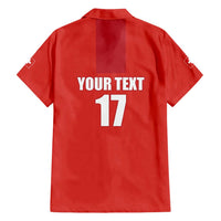 Custom Switzerland Ice Hockey Family Matching Off Shoulder Maxi Dress and Hawaiian Shirt La Nati Go Champions