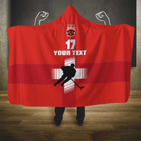 Custom Switzerland Ice Hockey Hooded Blanket La Nati Go Champions