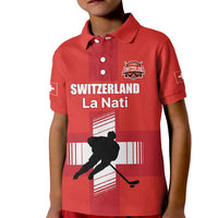 Custom Switzerland Ice Hockey Kid Polo Shirt La Nati Go Champions