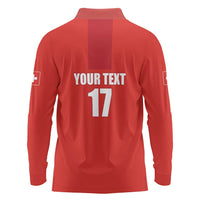 Custom Switzerland Ice Hockey Long Sleeve Polo Shirt La Nati Go Champions