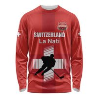 Custom Switzerland Ice Hockey Long Sleeve Shirt La Nati Go Champions