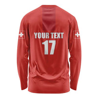 Custom Switzerland Ice Hockey Long Sleeve Shirt La Nati Go Champions