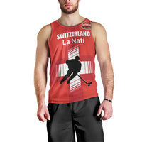 Custom Switzerland Ice Hockey Men Tank Top La Nati Go Champions