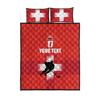Custom Switzerland Ice Hockey Quilt Bed Set La Nati Go Champions