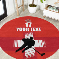 Custom Switzerland Ice Hockey Round Carpet La Nati Go Champions