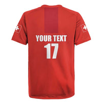 Custom Switzerland Ice Hockey Rugby Jersey La Nati Go Champions