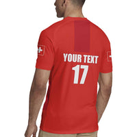 Custom Switzerland Ice Hockey Rugby Jersey La Nati Go Champions
