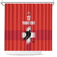 Custom Switzerland Ice Hockey Shower Curtain La Nati Go Champions