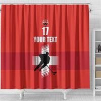 Custom Switzerland Ice Hockey Shower Curtain La Nati Go Champions