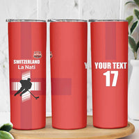 Custom Switzerland Ice Hockey Skinny Tumbler La Nati Go Champions