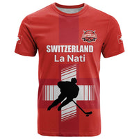 Custom Switzerland Ice Hockey T Shirt La Nati Go Champions