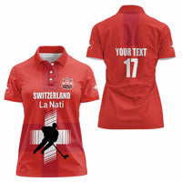 Custom Switzerland Ice Hockey Women Polo Shirt La Nati Go Champions