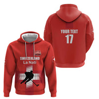 Custom Switzerland Ice Hockey Zip Hoodie La Nati Go Champions