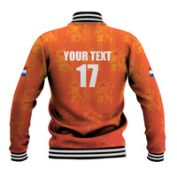 Custom Netherlands Football Baseball Jacket Oranje Go Champions