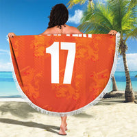 Custom Netherlands Football Beach Blanket Oranje Go Champions