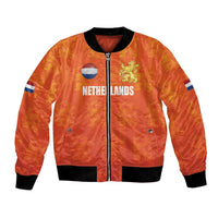 Custom Netherlands Football Bomber Jacket Oranje Go Champions