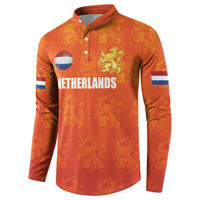 Custom Netherlands Football Button Sweatshirt Oranje Go Champions