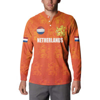 Custom Netherlands Football Button Sweatshirt Oranje Go Champions