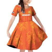 Custom Netherlands Football Family Matching Off Shoulder Short Dress and Hawaiian Shirt Oranje Go Champions