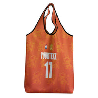 Custom Netherlands Football Grocery Bag Oranje Go Champions
