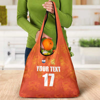 Custom Netherlands Football Grocery Bag Oranje Go Champions