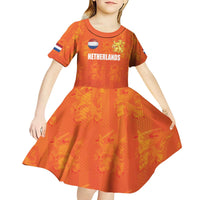Custom Netherlands Football Kid Short Sleeve Dress Oranje Go Champions