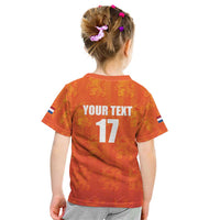 Custom Netherlands Football Kid T Shirt Oranje Go Champions