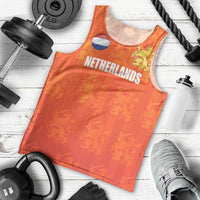 Custom Netherlands Football Men Tank Top Oranje Go Champions