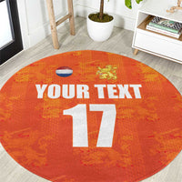 Custom Netherlands Football Round Carpet Oranje Go Champions