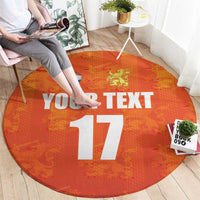 Custom Netherlands Football Round Carpet Oranje Go Champions