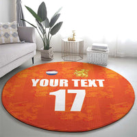 Custom Netherlands Football Round Carpet Oranje Go Champions