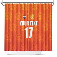 Custom Netherlands Football Shower Curtain Oranje Go Champions