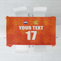 Custom Netherlands Football Tablecloth Oranje Go Champions