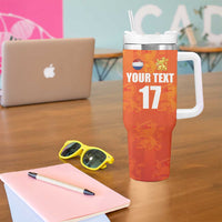 Custom Netherlands Football Tumbler With Handle Oranje Go Champions