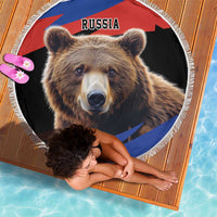 Russia Brown Bear and Chamomile Flower Beach Blanket LT17 - Wonder Print Shop