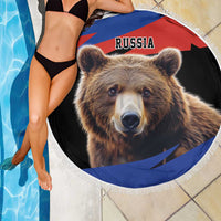 Russia Brown Bear and Chamomile Flower Beach Blanket LT17 - Wonder Print Shop