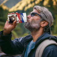 Russia Brown Bear and Chamomile Flower 4 in 1 Can Cooler Tumbler