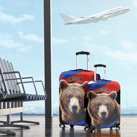 Russia Brown Bear and Chamomile Flower Luggage Cover LT17 - Wonder Print Shop