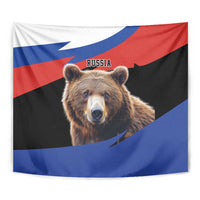 Russia Brown Bear and Chamomile Flower Tapestry LT17 - Wonder Print Shop