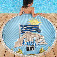 Greece Independence Day Beach Blanket 25th March Vergina Sun