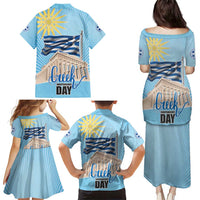 Greece Independence Day Family Matching Puletasi and Hawaiian Shirt 25th March Vergina Sun